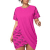 Women’s Make 2Day Better Then Yes2day Stacked Hem Dress With Short Sleeve(Plus Size)