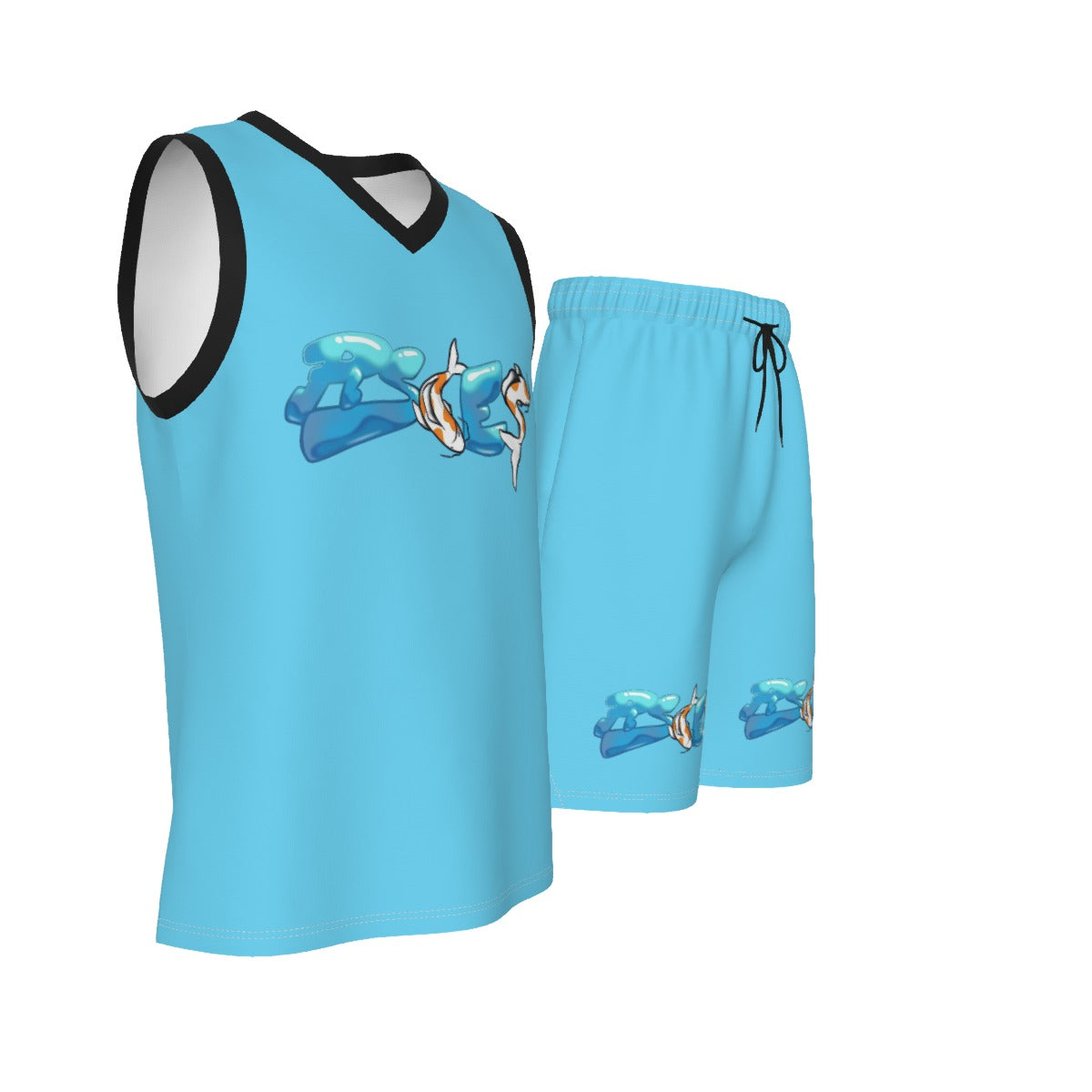 Men's V Neck Basketball Suit