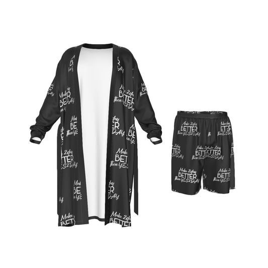 Man's Long Kimono Pajamas Suit