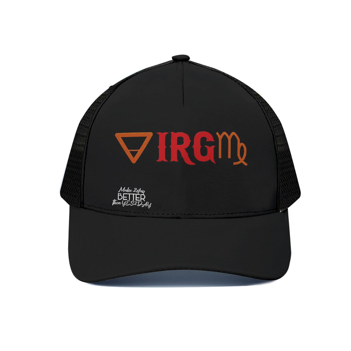Unisex Virgo Trucker Hat With Black Half-mesh