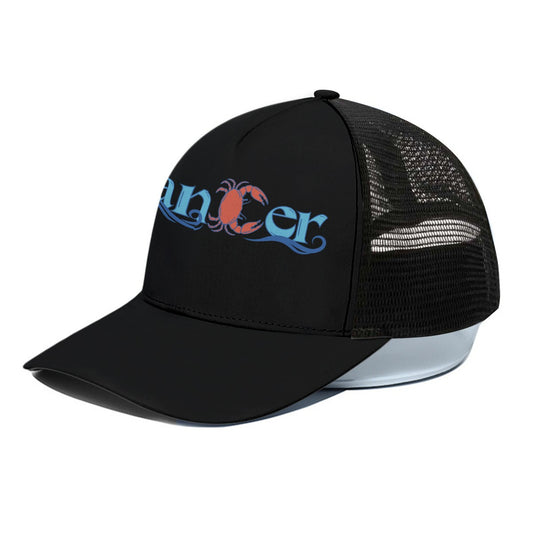 Unisex Cancer Trucker Hat With Black Half-mesh