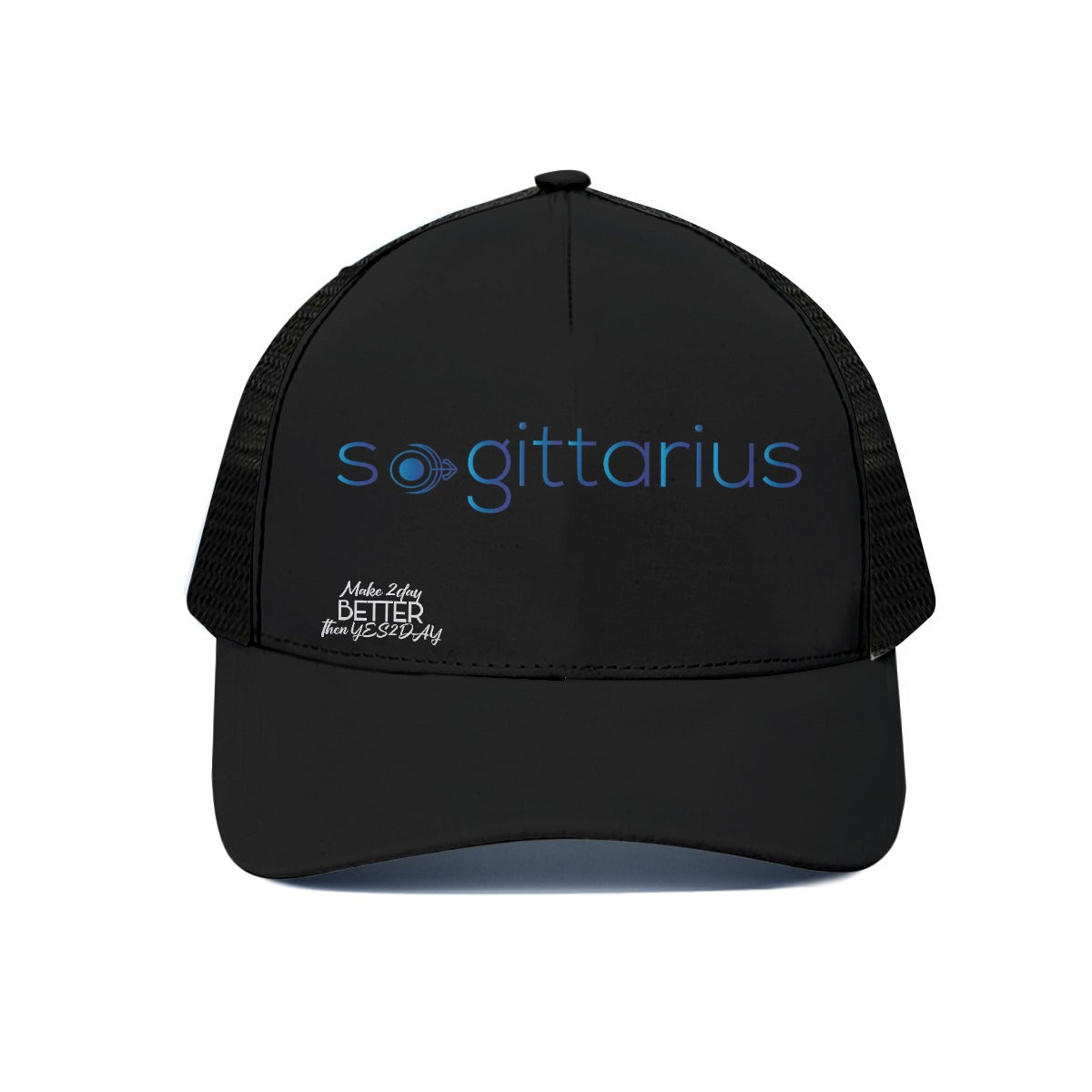 Unisex Sagittarius Trucker Hat With Black Half-mesh