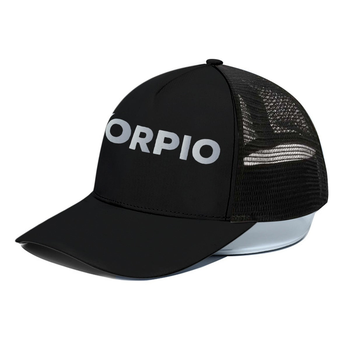 Unisex Scorpio Trucker Hat With Black Half-mesh