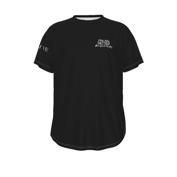 Men's Short Sleeve Rounded Hem T-shirt - Make2daybetterthenYES2DAY