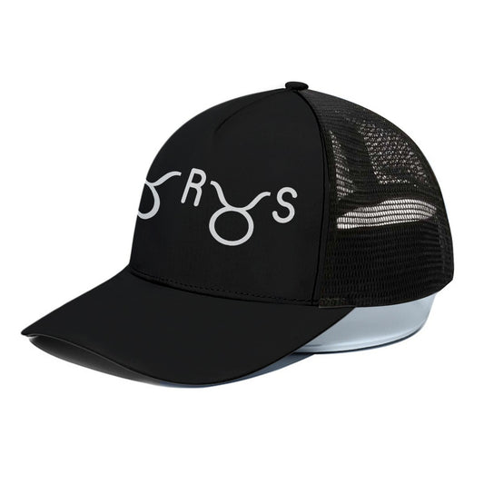 Unisex Taurus Trucker Hat With Black Half-mesh