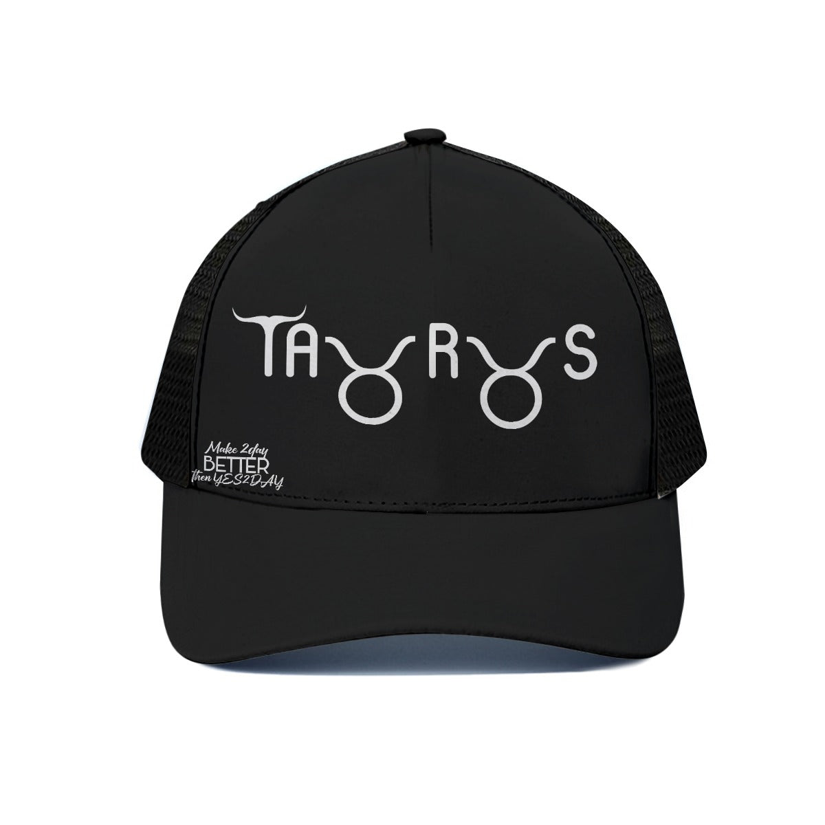 Unisex Taurus Trucker Hat With Black Half-mesh