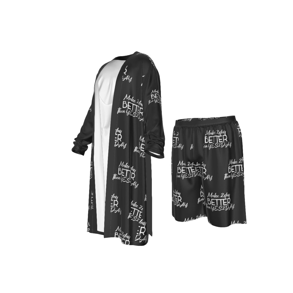 Man's Long Kimono Pajamas Suit