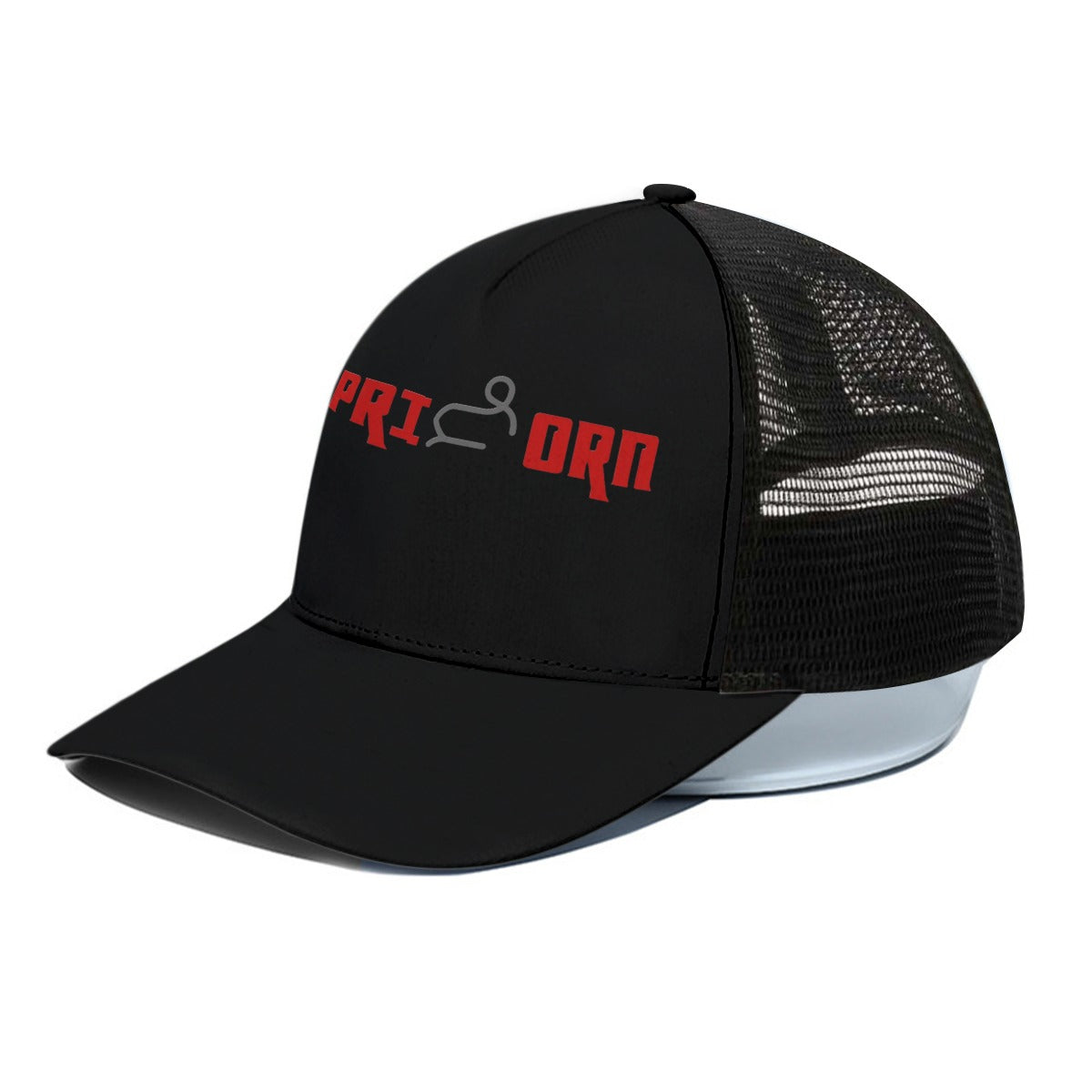 Unisex Capricon Trucker Hat With Black Half-mesh