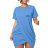 Women’s Stacked Hem Dress With Short Sleeve（Plus Size）