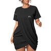 Women’s Stacked Hem Dress With Short Sleeve（Plus Size）