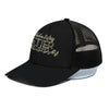 Unisex Army Trucker Hat With Black Half-mesh