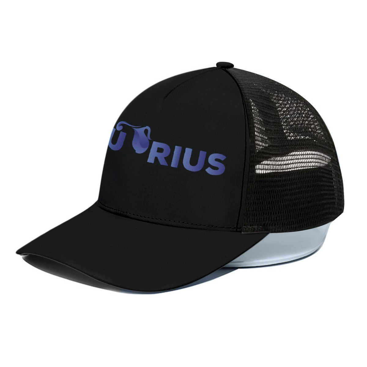 Unisex Aquarius Trucker Hat With Black Half-mesh