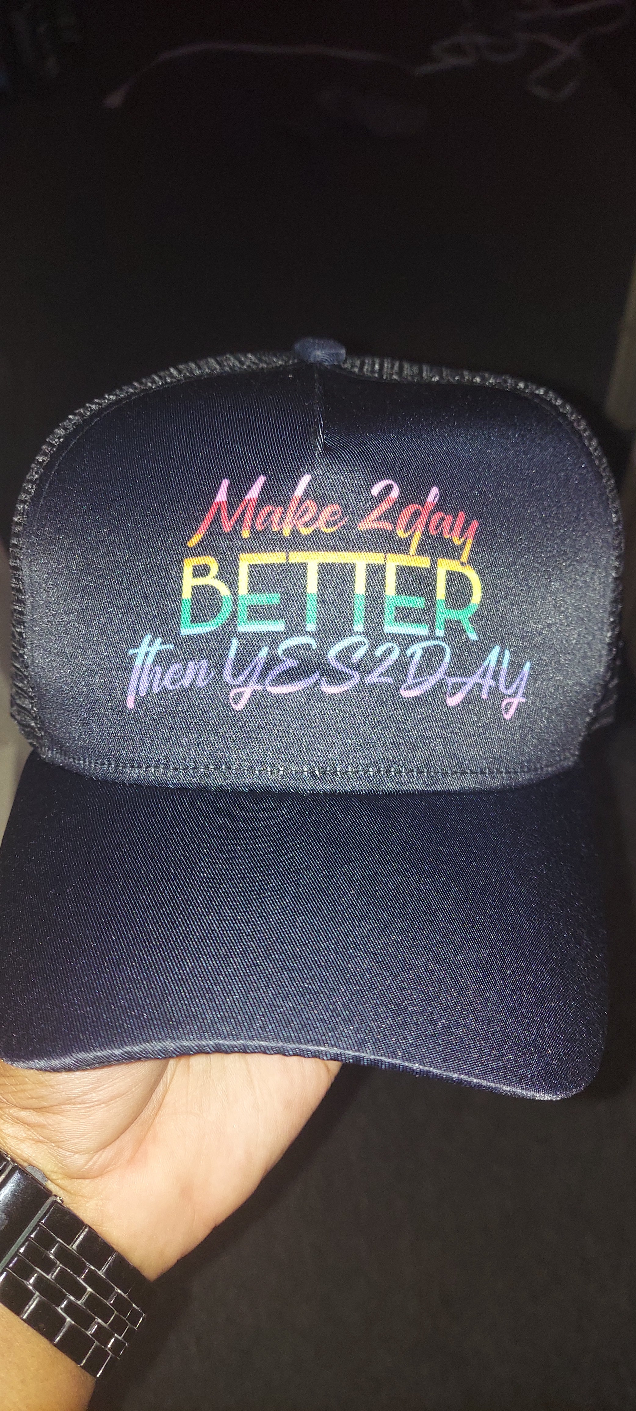 Unisex Pride Trucker Hat With Black Half-mesh